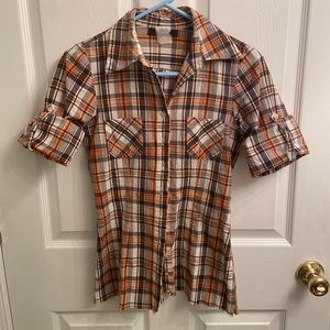 😀Plaid Shirt with Fall Colors